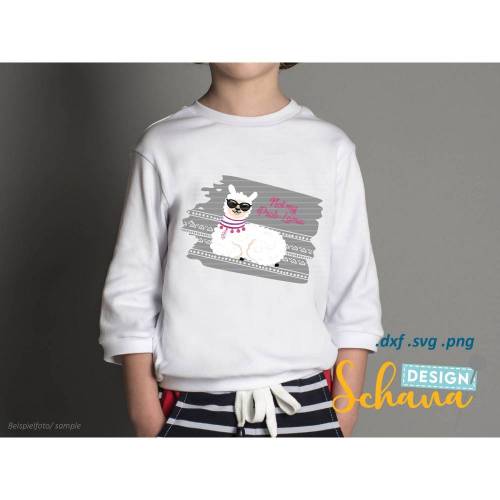 No ProbLama Boho Lama Süßes Lama in 5 Versionen ( 4 Sprüche) - Plotterdatei - SVG DXF PNG - Lama Clipart - Wandsticker - Plotter - Bügelbild