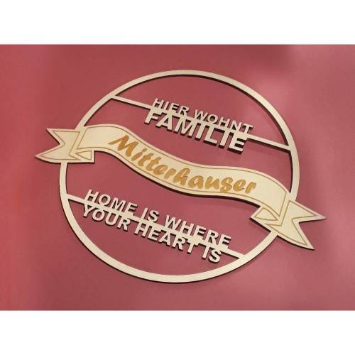 Türschild "Familie" individualisierbar