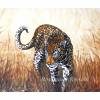 Leopard Aquarellbild handgemalt 41 x 55 cm cm in Querformat Bild 3