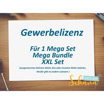 Gewerbelizenz/Nutzungserweiterung für 1 Mega Set/ Mega Bundle / XXL Set