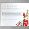 Gästebuch rote Blumen Hochzeit mit Fragen Bild 3