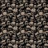Baumwolle Baumwollstoff Kim Totenkopf skulls Schädel Knochen beige/schwarz Oeko-Tex Standard 100(1m /10,00€) Bild 3