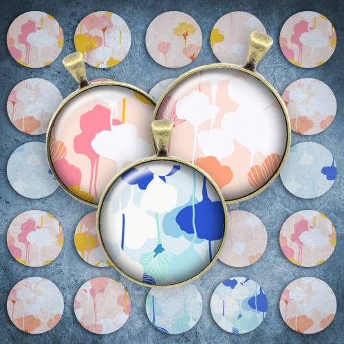 275 - Cabochon Vorlagen, 25mm 18mm 14mm 12mm, rund, Cabochon Motive, Bottle Cap images abstrakt modern pastell