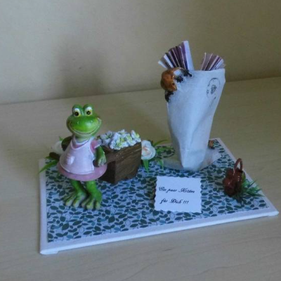 Geldgeschenk Kröten für Dich Geburtstag -  Garten Gärtnerin - Geschenkidee