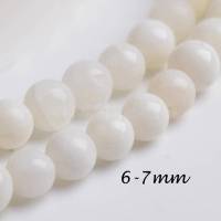 Natürliche Shell Perlen 6-7 mm, weiß Bild 1