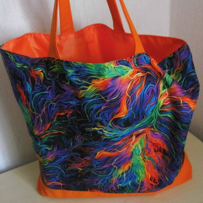 Tasche / Beutel Einkaufsbeutel, Stofftasche Feuerwerk der Farben