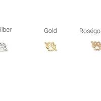 Armband mit Pfote aus Paracord  in der Farbe Roségold, Gold oder Silber, Hund, Katze, Hundepfote, Herz Bild 8