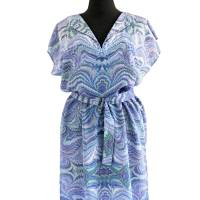 ART-DÉCO Kleid Tunika mit Gürtel marmoriert Bild 1