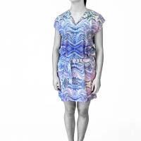 ART-DÉCO Kleid Tunika mit Gürtel marmoriert Bild 2