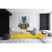 Top Wandtattoo Gecko Gangster für das Kinderzimmer, Spielzimmer,konturgeschnitten in 5 Größen ab 33 cm B x 38 cm H Bild 1
