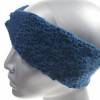 Stirnband gestrickt klein blau Bild 3