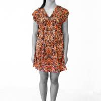 ART-DÉCO Kleid mit Gürtel, marmoriert Bild 2