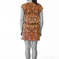 ART-DÉCO Kleid mit Gürtel, marmoriert Bild 3
