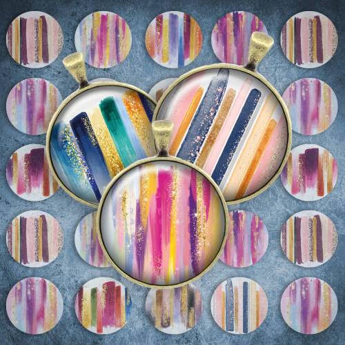 287 - Cabochon Vorlagen, 25mm 18mm 14mm 12mm, rund, Cabochon Motive, Bottle Cap images abstrakt modern pastell