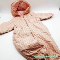 Vintage, Baby Schneeanzug Größe 74 mit Reißverschluss, Winter, warm, rosa Bild 1