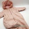 Vintage, Baby Schneeanzug Größe 74 mit Reißverschluss, Winter, warm, rosa Bild 2