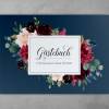 Gästebuch Hochzeit mit Fragen Bordeaux Blue Blush Bild 2