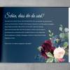 Gästebuch Hochzeit mit Fragen Bordeaux Blue Blush Bild 3