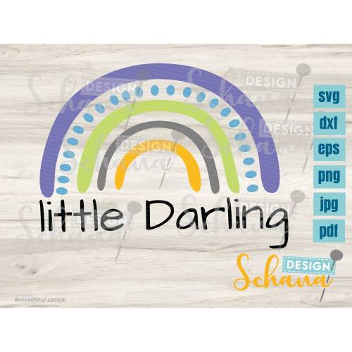 Plotterdatei für Babys kleines Wunder mit Regenbogen Var.3 SVG DXF PNG eps pdf jpg Digistamp Clipart Wandsticker Bügelbild Baby und Kinder