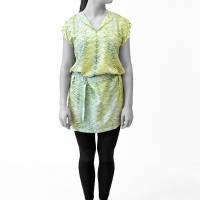 ART-DÉCO Kleid, Tunika mit Gürtel, marmoriert Bild 5