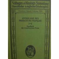 Handbuch der französischen Prosa 1912, Verlag Velhagen & Klasings Sammlung französischer u. englischer Schulausgaben Bild 1
