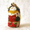 weihnachtsbeutel romantisch patchwork stoff beutel weihnachten nostalgisch mit weihnachtsmotiv geschenk bunt höhe 18cm durchmesser 8cm Bild 5