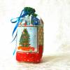weihnachtsbeutel romantisch patchwork stoff beutel weihnachten nostalgisch mit weihnachtsmotiv geschenk bunt höhe 18cm durchmesser 8cm Bild 7
