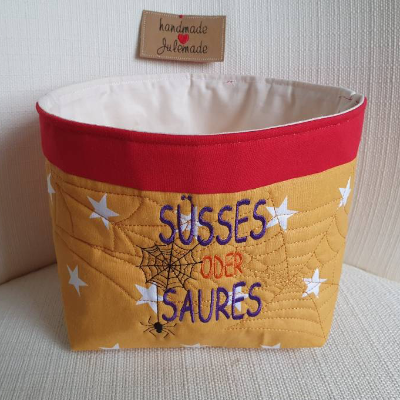 ITH Stickdatei Halloween Körbchen/Utensilo in 3 Größen ab 16x26 cm Rahmen