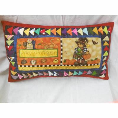 Happy Halloween, kleine Hexe, dekoratives Motivkissen