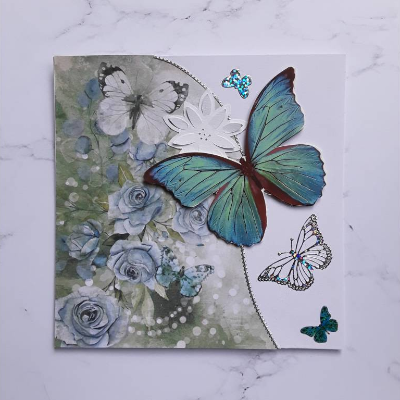 Geburtstagskarte Schmetterlinge, Glückwunschkarte