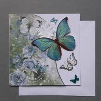 Geburtstagskarte Schmetterlinge, Glückwunschkarte Bild 4