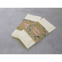 50 Stück Freudentränen Taschentuch Banderolen Eukalyptus Green Kraftpapier-Look Bild 1