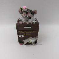 Mäuse - Spardose - Geldgeschenk Hochzeit Geld schenken - Flitterwochen Koffer Geschenkidee Bild 1