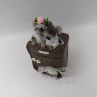 Mäuse - Spardose - Geldgeschenk Hochzeit Geld schenken - Flitterwochen Koffer Geschenkidee Bild 5