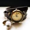 Armbanduhr, Wickeluhr, Lederuhr, echt Leder,  Vintage-Stil,  Uhr, Quarzuhr,Damenuhr,belive Bild 3