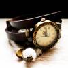 Armbanduhr, Wickeluhr, Lederuhr, echt Leder,  Vintage-Stil,  Uhr, Quarzuhr,Damenuhr,belive Bild 4