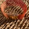 Drahtgestricktes Armband 3-farbig „Herbst“ Bild 3