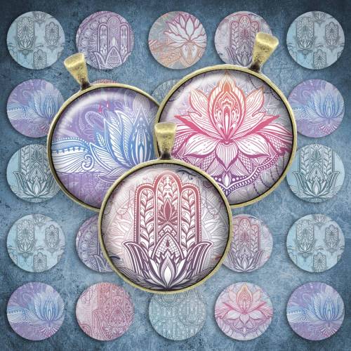 274 - Cabochon Vorlagen, 25mm 18mm 14mm 12mm, rund, Cabochon Motive, Bottle Cap images abstrakt modern pastell