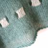 Gestrickter Damen-Pullover aus Alpaka in Blaugrün, Langarm-Pulli in Petrol, Größe M Bild 6
