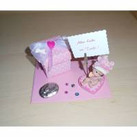 Baby Geburt Taufe - Geldgeschenk - rosa - Geschenkidee für ein Mädchen Bild 1