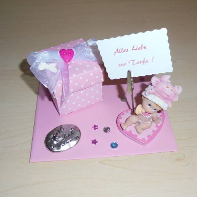 Baby Geburt Taufe - Geldgeschenk - rosa - Geschenkidee für ein Mädchen