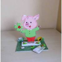 Geldgeschenk zum Geburtstag - Glücksschwein - Geschenkidee - Tischdeko Bild 1