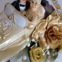 Goldhochzeit - Geldgeschenk - 50 Jahre Ehe Tischdeko Cabrio - Geschenkidee Goldene Hochzeit Bild 5