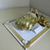 Goldhochzeit - Geldgeschenk - 50 Jahre Ehe Tischdeko Cabrio - Geschenkidee Goldene Hochzeit Bild 2