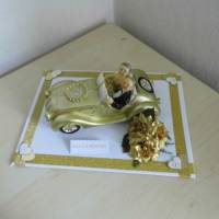 Goldhochzeit - Geldgeschenk - 50 Jahre Ehe Tischdeko Cabrio - Geschenkidee Goldene Hochzeit Bild 4
