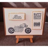 Geburtstagskarte " Happy Birthday to You " Motorrad Bild 1