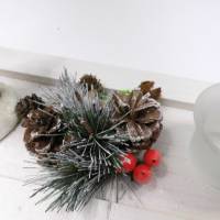 Weihnachten Advent Dekoration mit Tablett mit Deko und Teelicht - Im Winterwald Bild 4