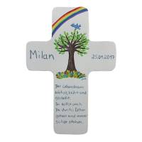 Holzkreuz "Lebensbaum" zur Geburt , Taufe,Kommunion Bild 4