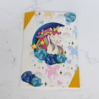 Glückwunschkarte Einhorn, Geburtstagskarte, Geldgeschenk Mädchen Bild 2