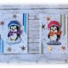 Zwei Weihnachtskarten mit Pinguinen,  Winterkarten Bild 2